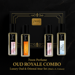 7teen Perfume Oud Royale Combo – Luxury Oud & Oriental Attar Set (20ml x 4, Unisex)