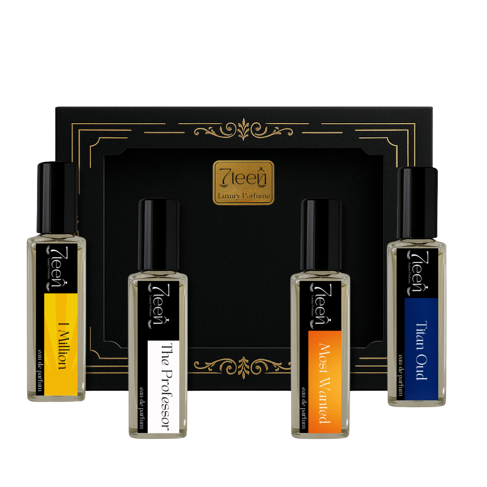 7teen Perfume Royal Intensity Combo – Spicy & Oud Fragrance Set for Men (20ml x 4)