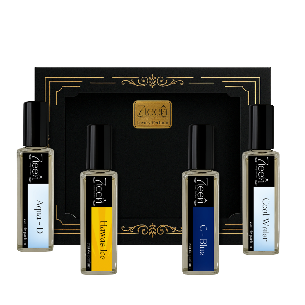 7teen Perfume Aqua Fresh Combo – Cool & Clean Fragrance Set for Everyday Wear (20ml x 4)