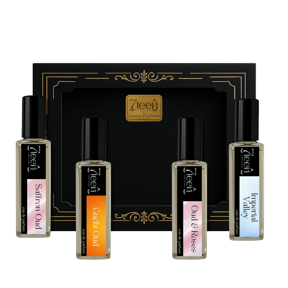 7teen Perfume Oud Royale Combo – Luxury Oud & Oriental Attar Set (20ml x 4, Unisex)